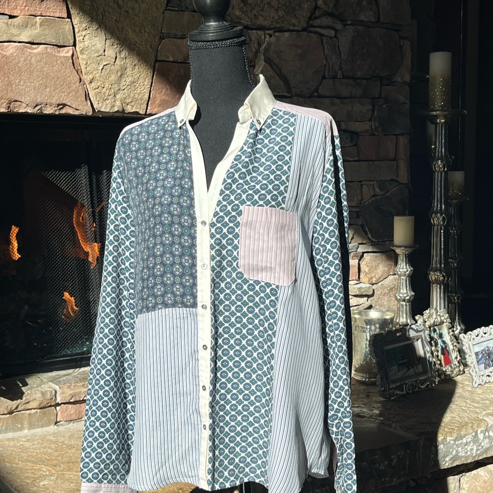 Sundance Silk Patchwork Blouse